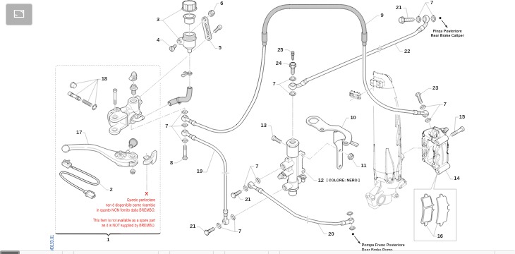 Pièces d'origine pour TM RACING 125 125 2T 125 Fi SMR 2021 - Frein avant