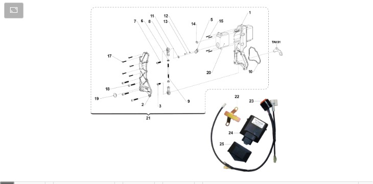 Pièces d'origine pour TM RACING 125 125 2T 125 MX 2021 - Train de soupapes et entraînement moteur