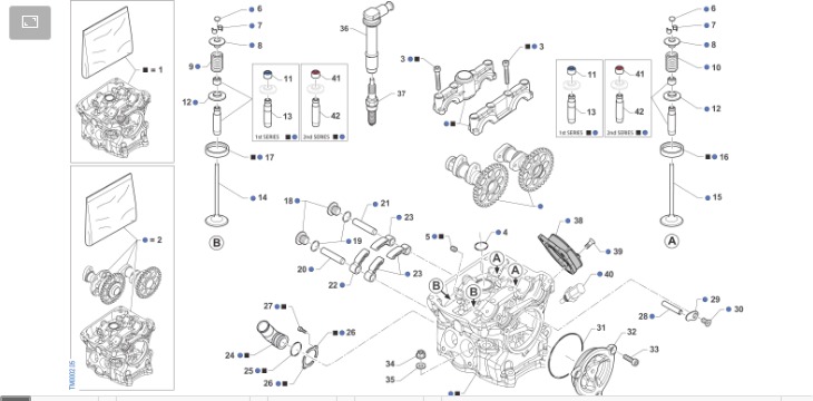 Pièces d'origine pour TM RACING 250 250 4T 250 Fi SMX 2021 - Culasse moteur
