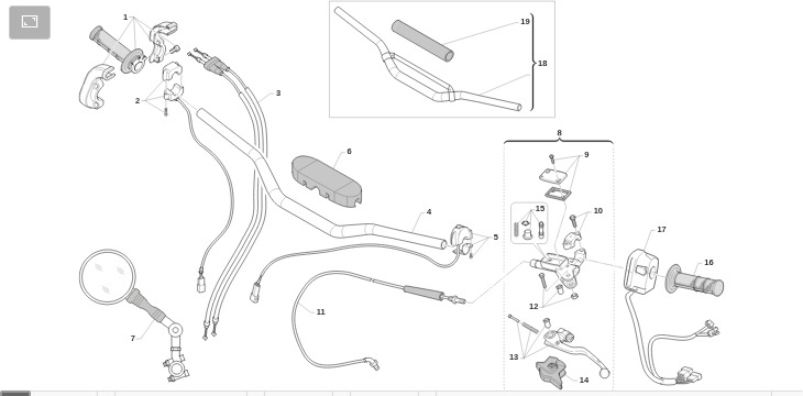 Pièces d'origine pour TM RACING 300 300 2T 300 Fi SMR 2021 - Guidon et commandes