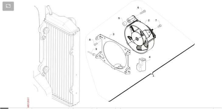 Pièces d'origine pour TM RACING 300 300 2T 300 Fi EN 2021 - Ventilateur de radiateur
