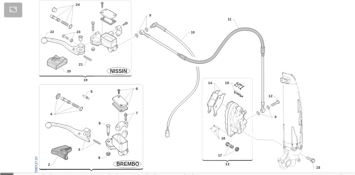 Pièces d'origine pour TM RACING 250 250 2T 250 EN 2021 - Frein avant