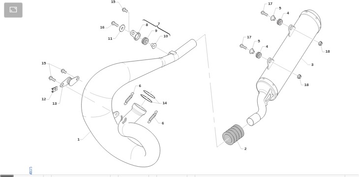 Pièces d'origine pour TM RACING 250 250 2T 250 EN 2021 - Échappement
