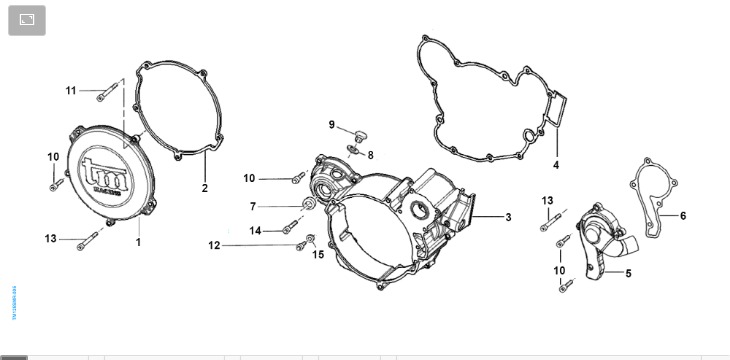 Pièces d'origine pour TM RACING 125 125 2T 125 SMR 2020 - Carter d'embrayage