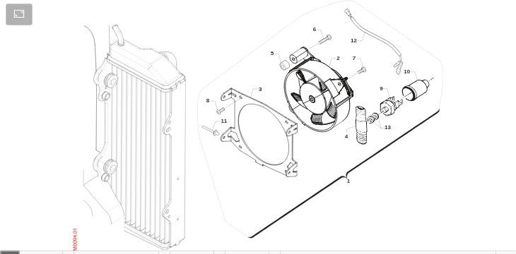 Pièces d'origine pour TM RACING 250 250 2T 250 EN 2020 - Ventilateur de radiateur