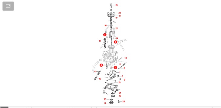 Pièces d'origine pour TM RACING 144 144 2T 144 MX 2023 - Carburateur KEIHIN PWK 38