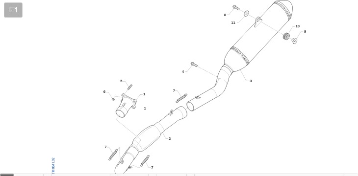 Pièces d'origine pour TM RACING 450 450 4T 450 Fi EN 2023 - Échappement