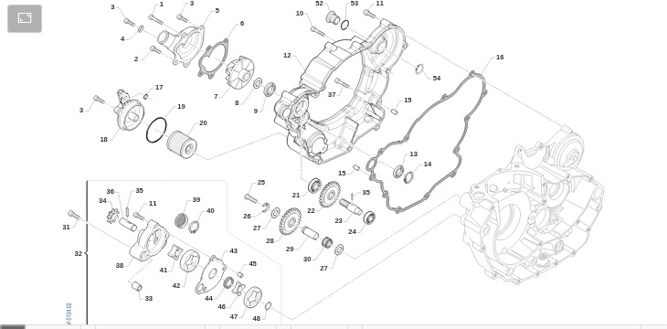 Pièces d'origine pour TM RACING 530 530 4T 530 Fi SMR 2023 - Lubrification moteur