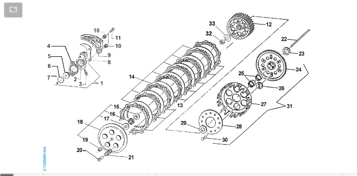Pièces d'origine pour TM RACING 125 125 2T 125 SMR 2019 - Embrayage