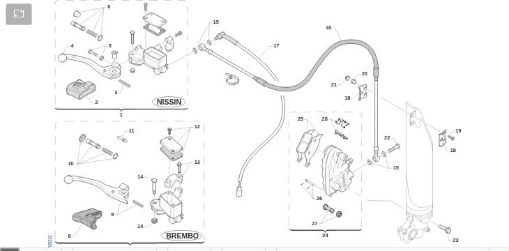 Pièces d'origine pour TM RACING 250 250 4T 250 Fi EN 2019 - Frein avant