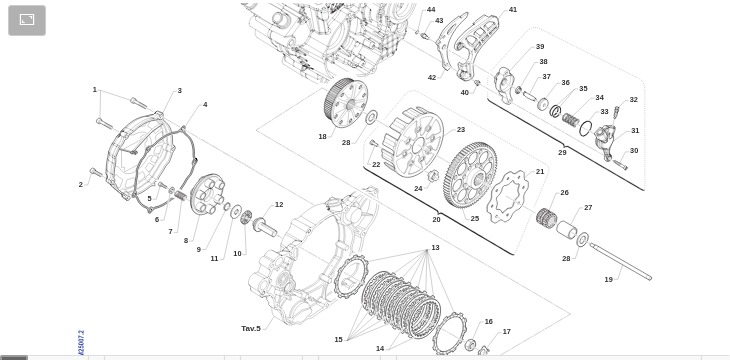Pièces d'origine pour TM RACING 300 300 4T 300Fi EN 2017 - Embrayage