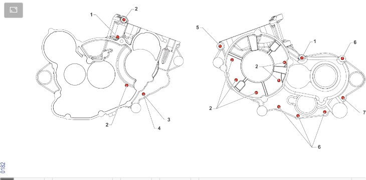 Pièces d'origine pour TM RACING 125 125 2T 125 Fi SMR 2022 - Vis bas moteur