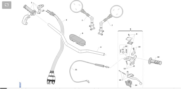 Pièces d'origine pour TM RACING 125 125 2T 125 Fi SMR 2022 - Guidon