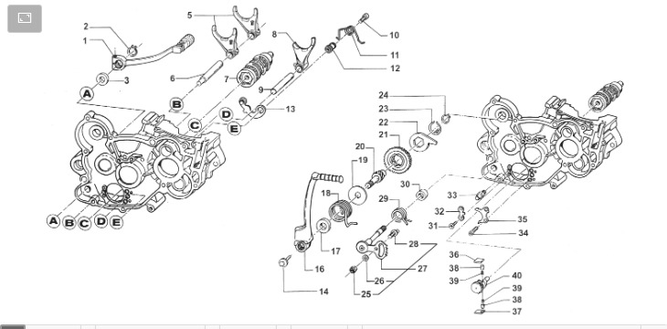 Pièces d'origine pour TM RACING 144 144 2T 144 MX 2016 - Fourches et suspensions