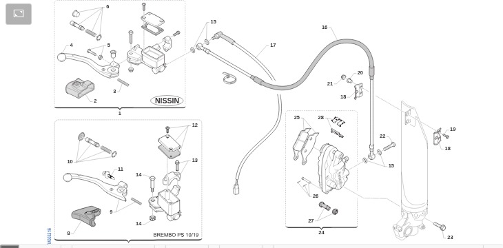 Pièces d'origine pour TM RACING 250 250 2T 250 EN 2016 - Frein avant