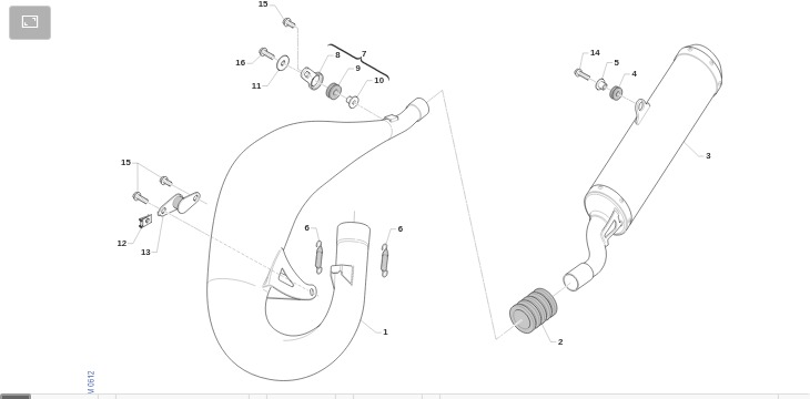 Pièces d'origine pour TM RACING 125 125 2T 125 FI EN 2022 - Échappement