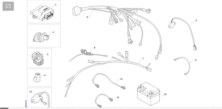 Pièces d'origine pour TM RACING 450 450 4T 450 Fi MX 2016 - Faisceau électrique ES