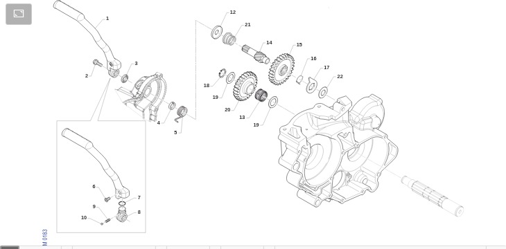 Pièces d'origine pour TM RACING 125 125 2T 125 MX 2022 - Démarrage par kick