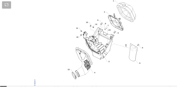 Pièces d'origine pour TM RACING 144 144 2T 144 MX 2022 - Boîte à air