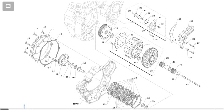 Pièces d'origine pour TM RACING 450 450 4T 450 Fi SMR 2015 - Embrayage