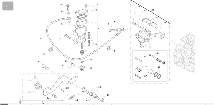 Pièces d'origine pour TM RACING 450 450 4T 450 Fi SMX 2015 - Frein arrière