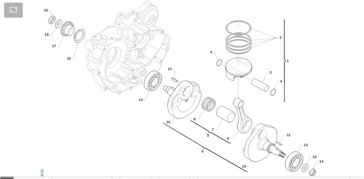 Pièces d'origine pour TM RACING 450 450 4T 450 Fi SMX 2015 - Vilebrequin KS et piston