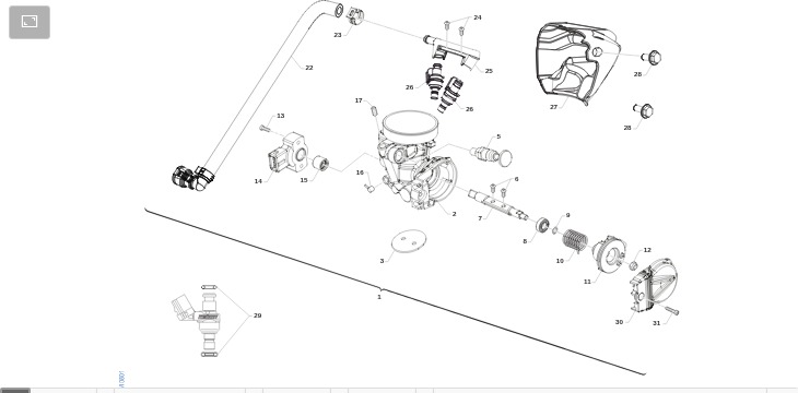Pièces d'origine pour TM RACING 250 250 2T 250 FI EN 2022 - Corps d'admission 250/300