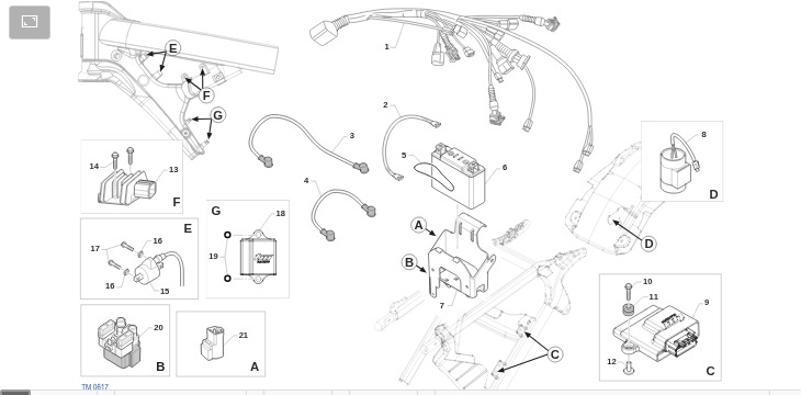 Pièces d'origine pour TM RACING 300 300 2T 300 FI EN 2022 - Échappement