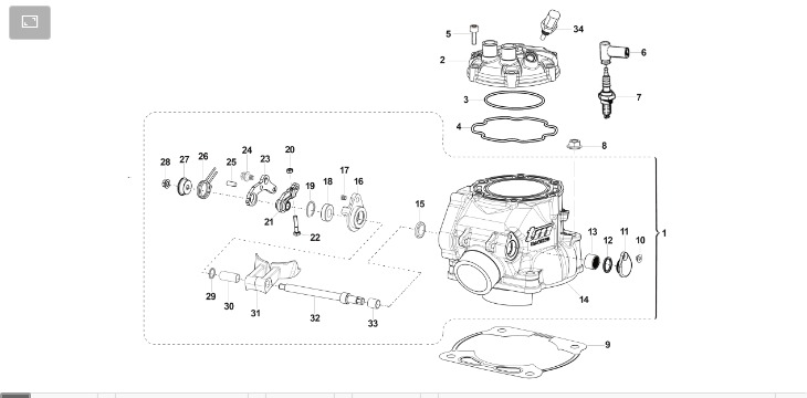 Pièces d'origine pour TM RACING 300 300 2T 300 FI EN 2022 - Cylindre moteur