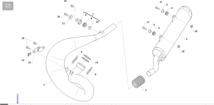 Pièces d'origine pour TM RACING 300 300 2T 300 EN 2008 - Échappement 250/300 EN