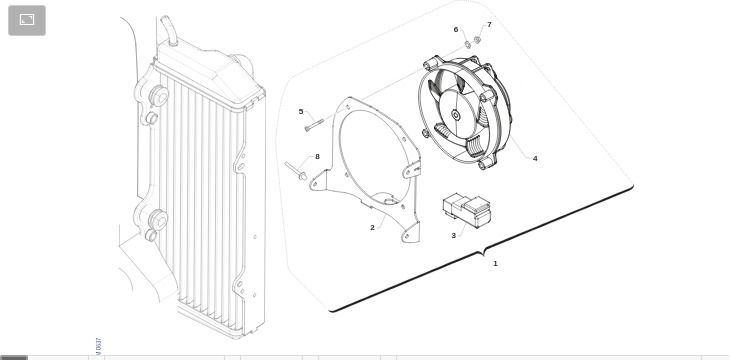 Pièces d'origine pour TM RACING 250 250 4T 250 Fi EN 2022 - Ventilateur de radiateur électrique