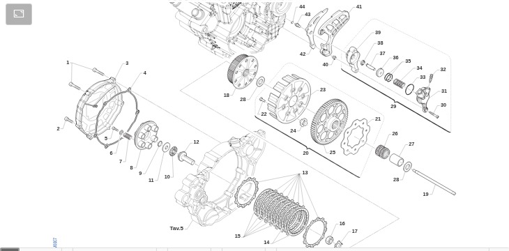 Pièces d'origine pour TM RACING 250 250 4T 250 Fi EN 2022 - Embrayage