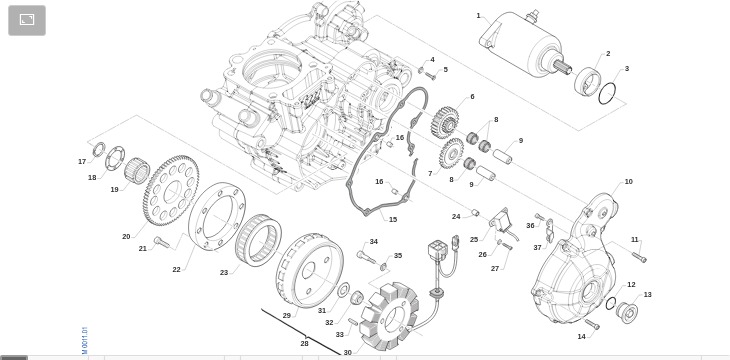 Pièces d'origine pour TM RACING 250 250 4T 250 Fi EN 2022 - Allumage et démarrage moteur