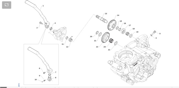 Pièces d'origine pour TM RACING 250 250 4T 250 Fi MX 2022 - Démarreur par kick