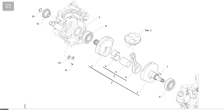 Pièces d'origine pour TM RACING 250 250 4T 250 Fi SMX 2022 - Vilebrequin