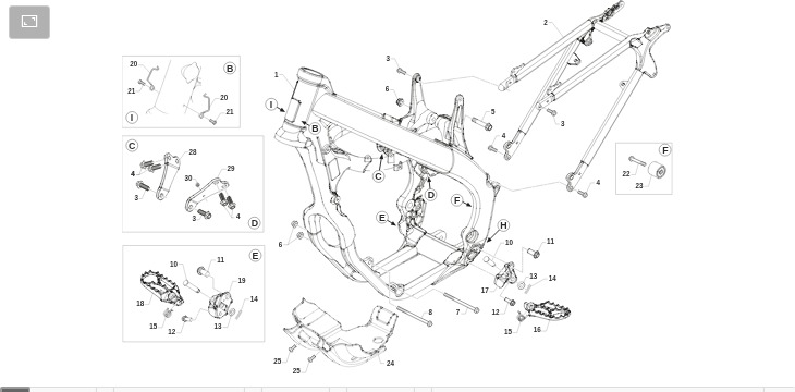 Pièces d'origine pour TM RACING 300 300 4T 300 Fi MX 2022 - Cadre et partie-cycle