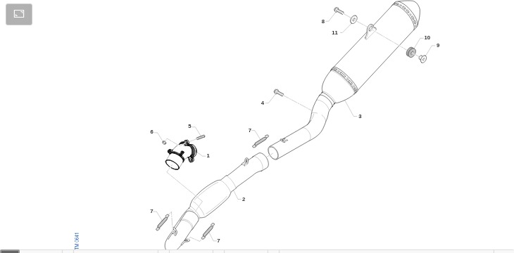 Pièces d'origine pour TM RACING 450 450 4T 450 Fi MX 2022 - Système d'échappement
