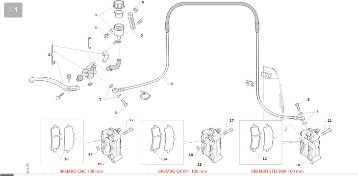 Pièces d'origine pour TM RACING 450 450 4T 450 Fi SMK 2022 - Frein avant