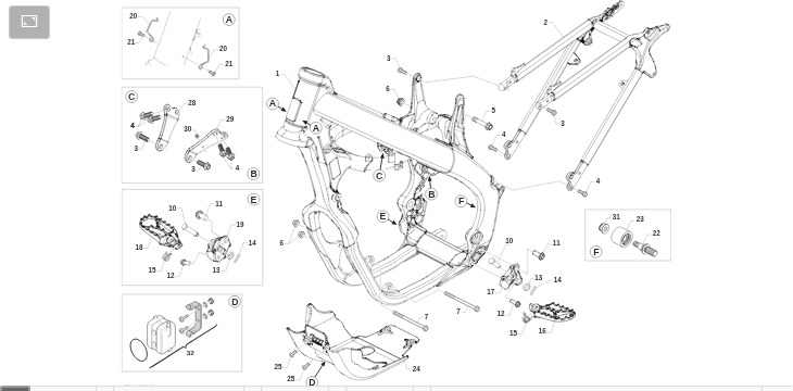 Pièces d'origine pour TM RACING 450 450 4T 450 Fi SMK 2022 - Cadre et partie-cycle