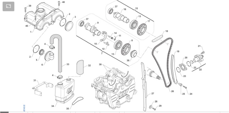 Pièces d'origine pour TM RACING 450 450 4T 450 Fi SMK 2022 - Distribution moteur