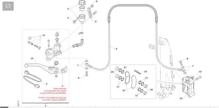 Pièces d'origine pour TM RACING 530 530 4T 530 Fi SMR 2022 - Frein avant
