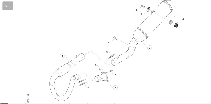 Pièces d'origine pour TM RACING 530 530 4T 530 Fi SMR 2022 - Échappement