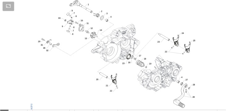 Pièces d'origine pour TM RACING 250 250 2T 250 EN 2022 - Fourchettes de boîte 6M