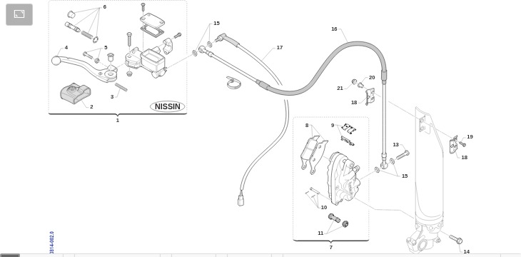 Pièces d'origine pour TM RACING 125 125 2T 125 EN 2011 - Frein avant