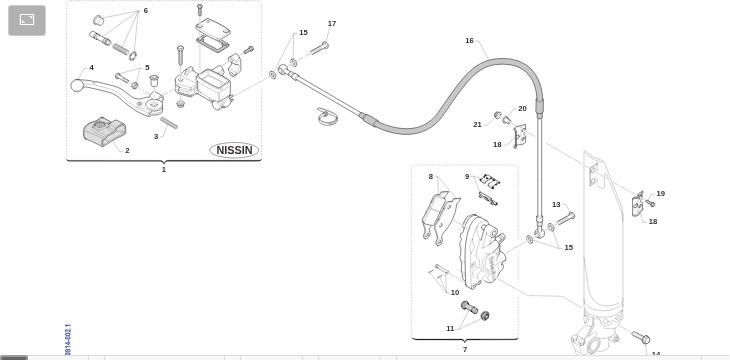 Pièces d'origine pour TM RACING 300 300 2T 300 MX 2011 - Frein avant