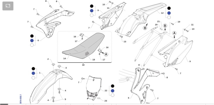 Pièces d'origine pour TM RACING 300 300 2T 300 MX 2011 - Plastiques MX