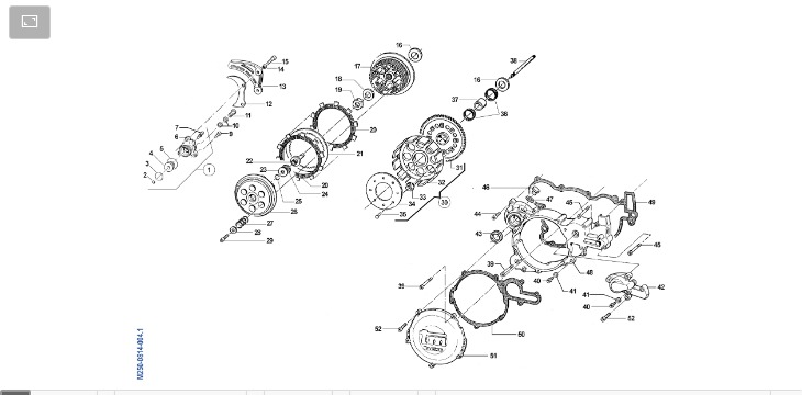 Pièces d'origine pour TM RACING 250 250 2T 250 EN 2014 - Embrayage