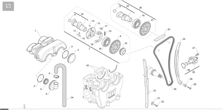 Pièces d'origine pour TM RACING 450 450 4T 450 Fi EN 2014 - Distribution et allumage moteur
