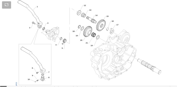 Pièces d'origine pour TM RACING 450 450 4T 450 Fi MX 2014 - Démarreur par kick