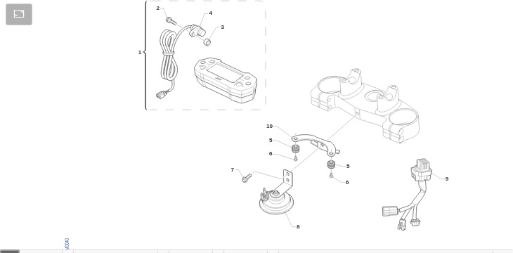 Pièces d'origine pour TM RACING 250 250 4T 250 Fi EN 2015 - Tableau de bord et compteurs